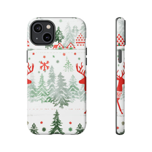 Nordic Christmas Print - Impact Resistant Phone Case iPhone 14 Plus Matte